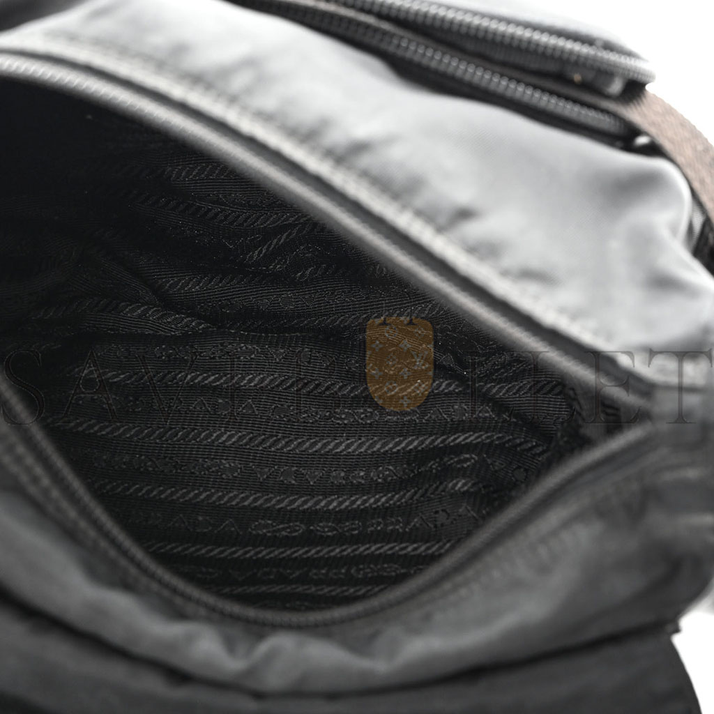 PRADA NYLON VELA MESSENGER BLACK (23*22*10cm)