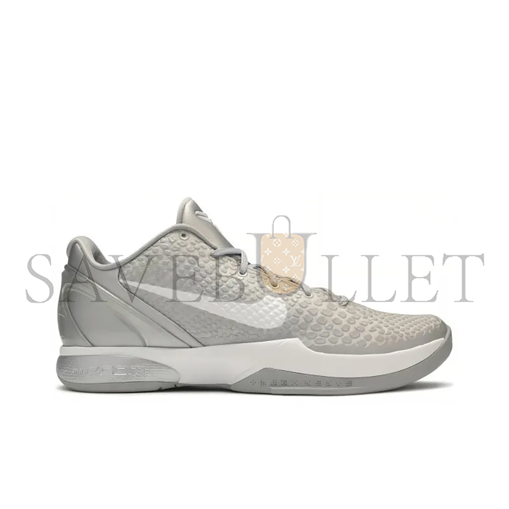 NIKE KOBE 6 METALLIC SILVERMETALLIC SILVER WHITE 429659-012