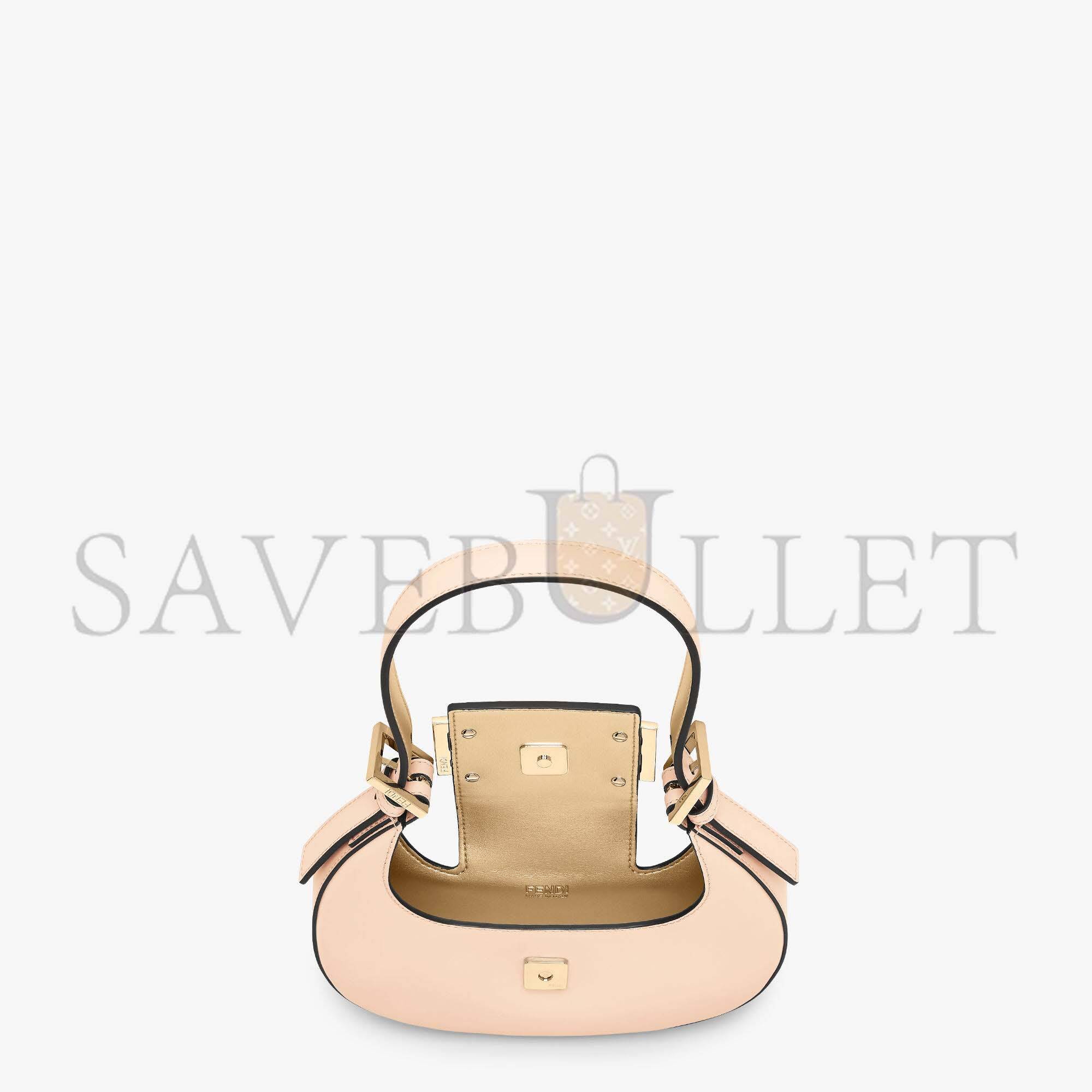 FENDI COOKIE - PALE PINK LEATHER MINI BAG 8BS065AAIWF14N1 (22*17.5*4.5cm)