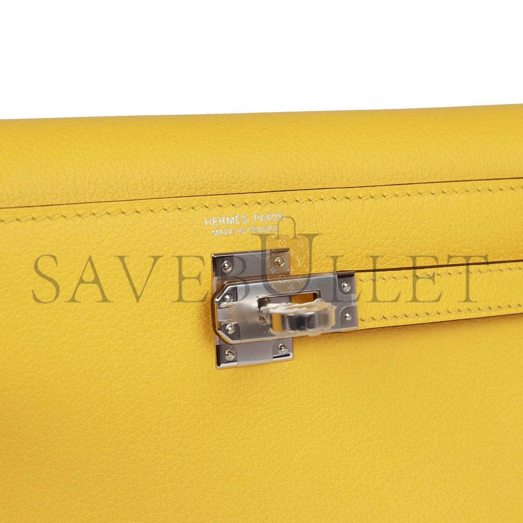 HERMES KELLY DANSE LIME EVERCOLOR PALLADIUM HARDWARE  (22*16*7cm)