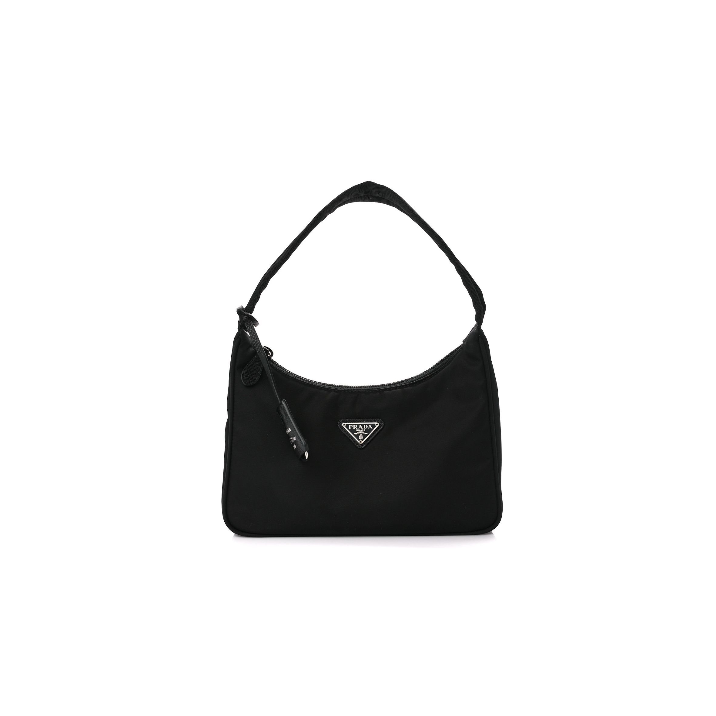 PRADA TESSUTO NYLON MINI RE-EDITION 2000 BAG BLACK (22*13*6cm)