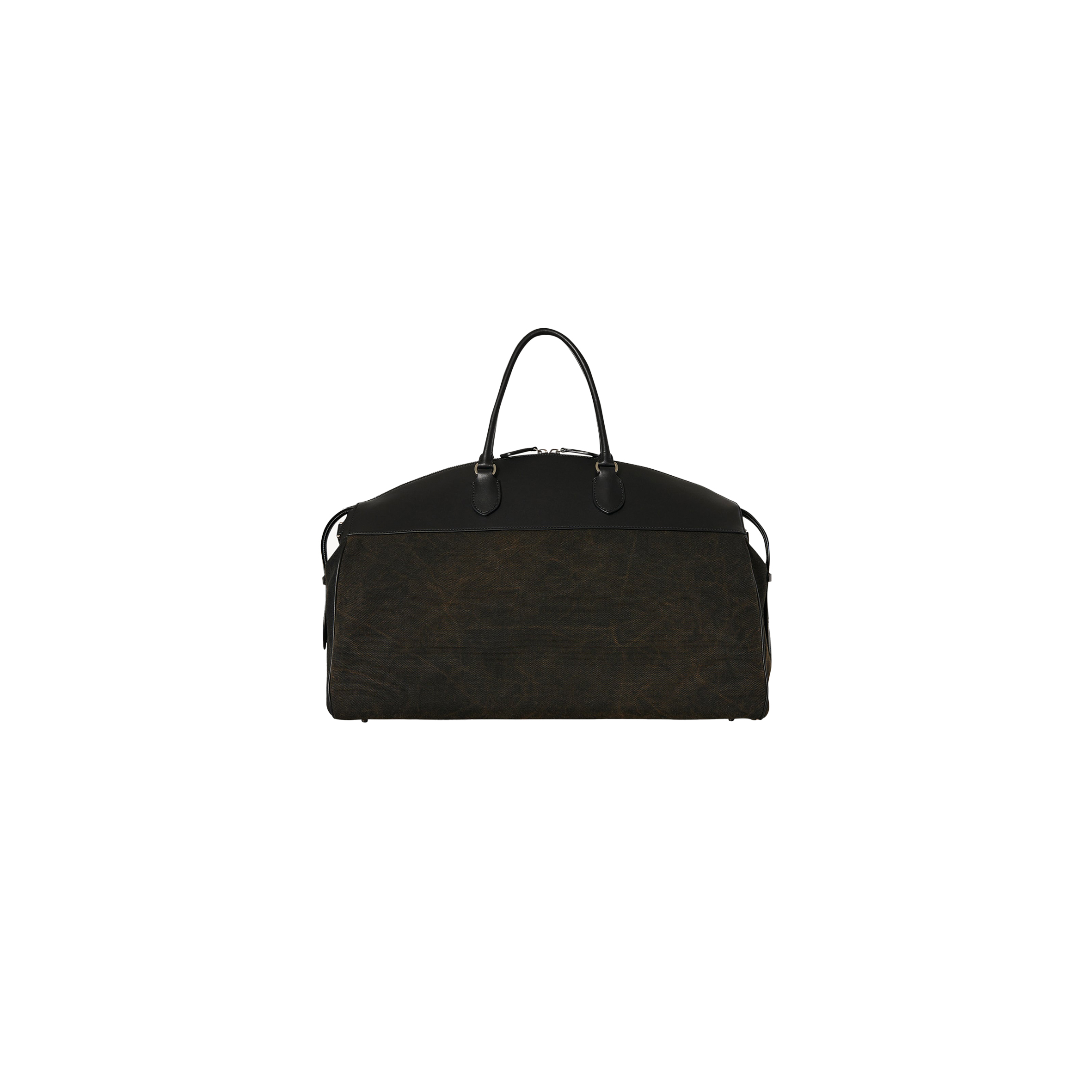 THE ROW GEORGE DUFFLE IN LEATHER AND DENIM BLACKBLACK W1630L52W763BBLCS (43*30*18cm)