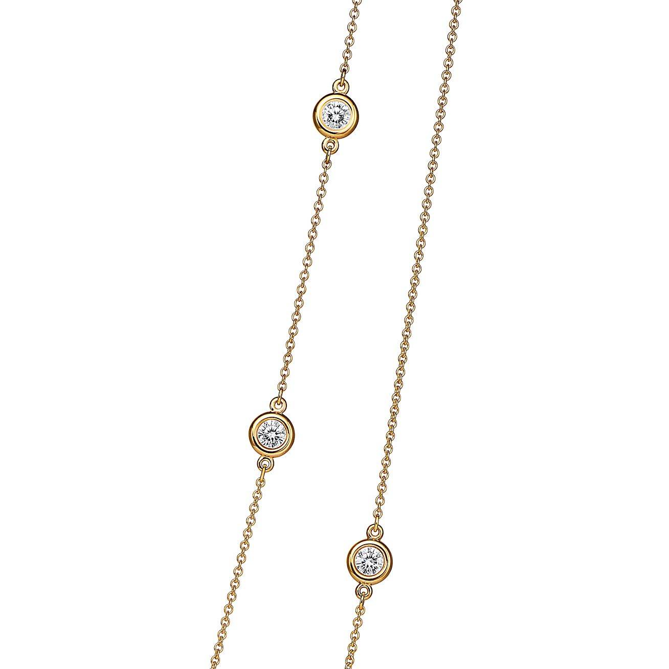 TIFFANY  ELSA PERETTI® DIAMONDS BY THE YARD® SPRINKLE NECKLACE IN YELLOW GOLD