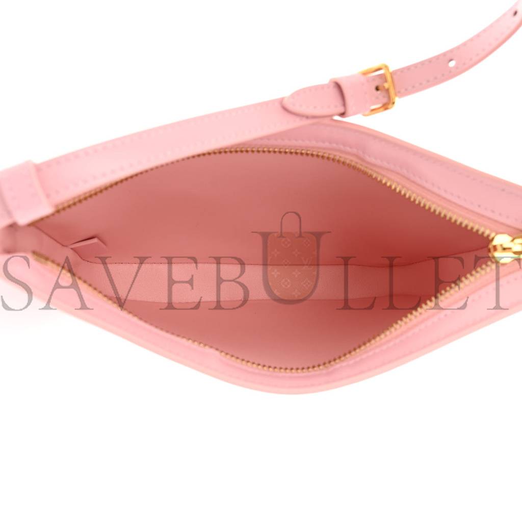 CELINE SHINY CALFSKIN MEDIUM CROQUE BAG PINK (20*16*3cm)