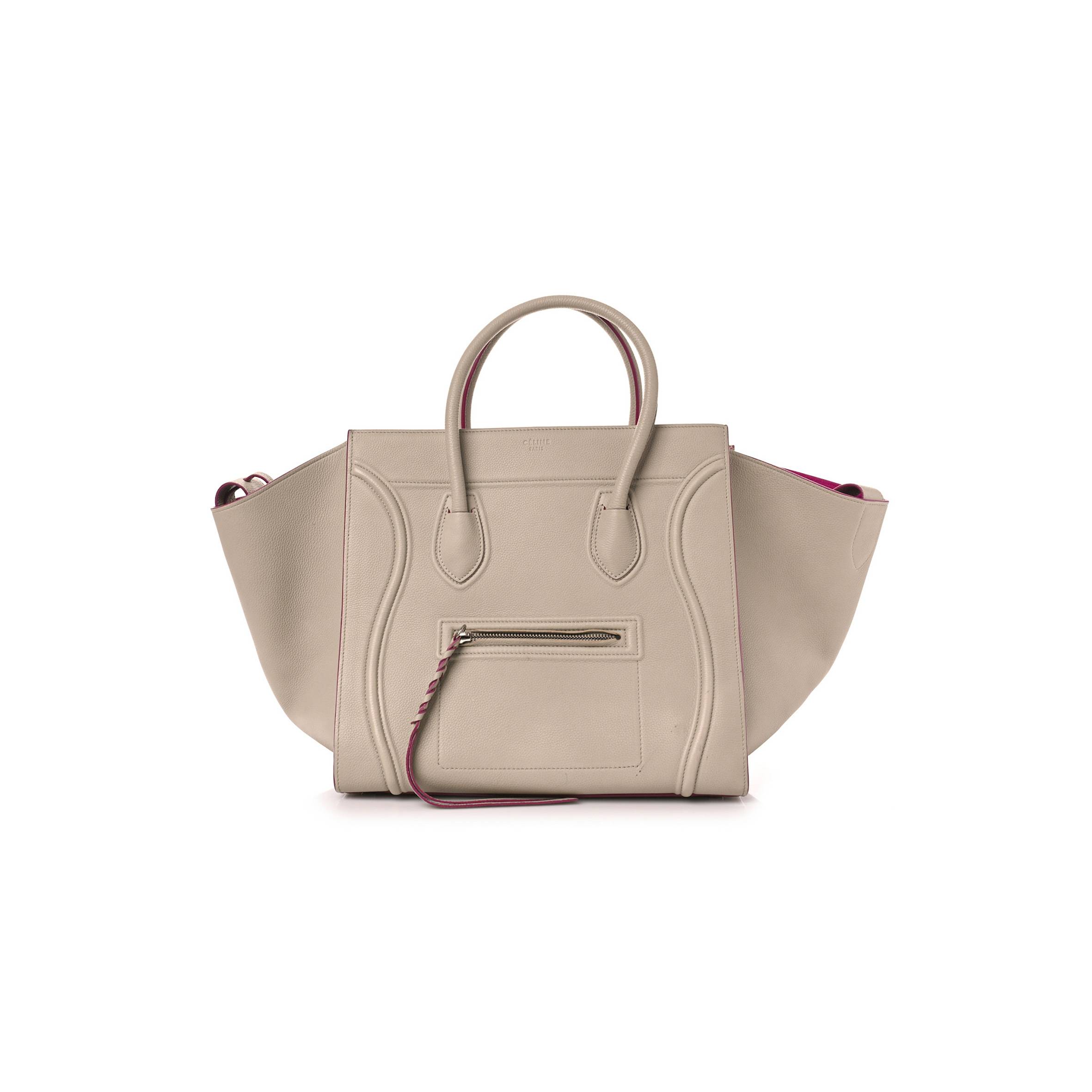 CELINE BABY GRAINED CALFSKIN MEDIUM PHANTOM LUGGAGE BEIGE (30*28*25cm)