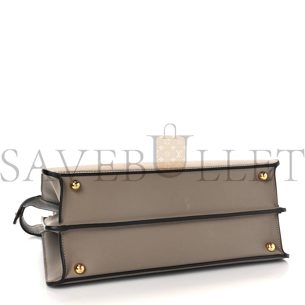 FENDI VITELLO SETA SHINY NAPPA PLEXIGLASS MEDIUM PEEKABOO I SEE U SATCHEL TORTORA (33*25*12cm)